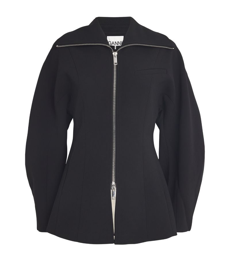 Ganni Ganni Bonded Crepe Jacket