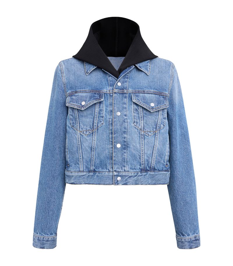 Alaïa Alaïa Knitted-Hood Denim Jacket