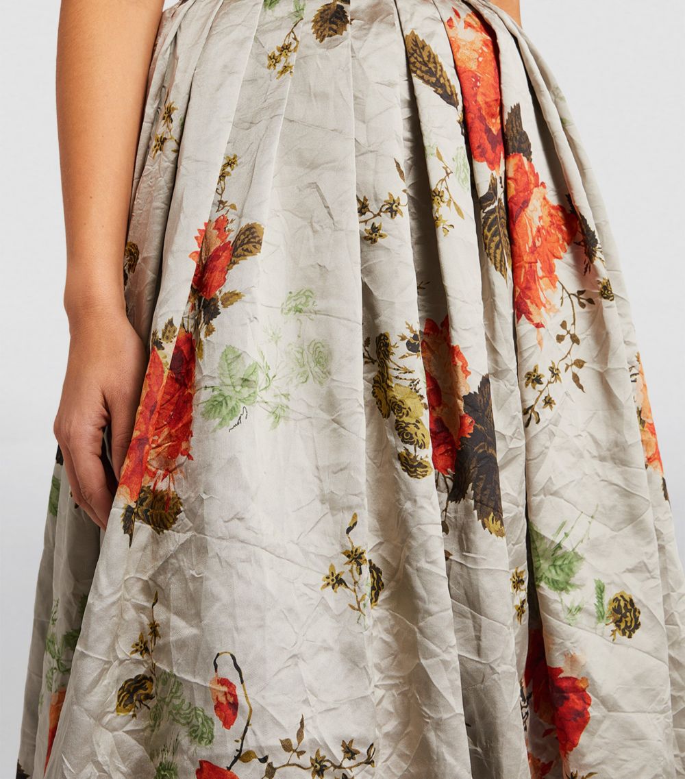 Erdem Erdem Off-The-Shoulder Rose Print Dress