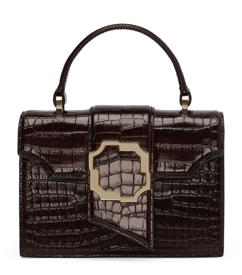 Malone Souliers by Roy Luwalt Malone Souliers Mini Croc-Embossed Audrey Top-Handle Bag