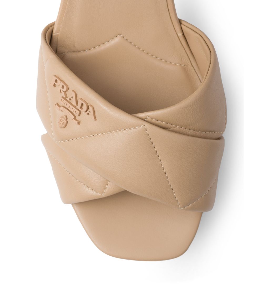 Prada Prada Quilted Leather Platform Sandals 65