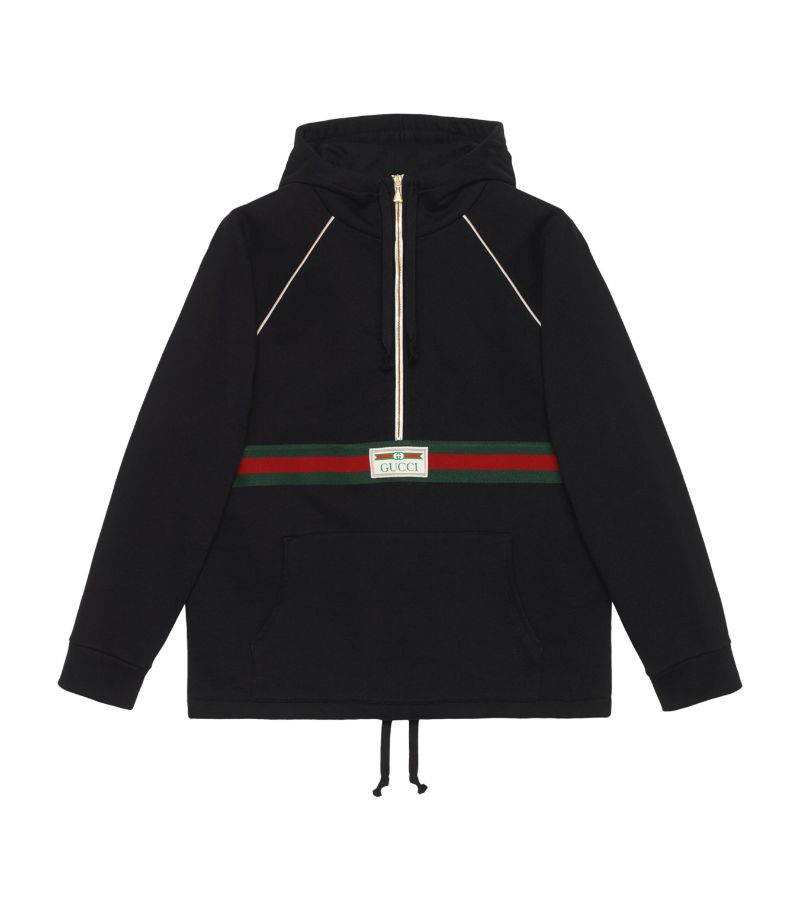 Gucci Gucci Cotton Web Stripe Hoodie