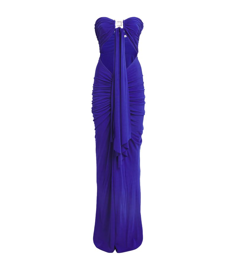 Christopher Esber Christopher Esber Bezel Cut-Out Bandeau Maxi Dress