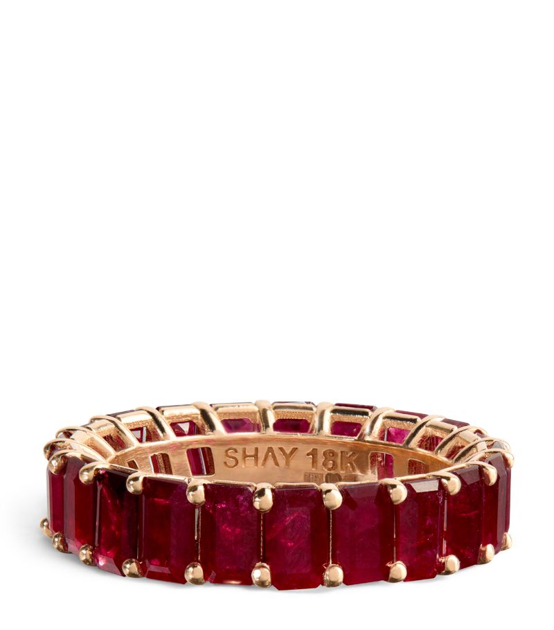 Shay Shay Rose Gold And Ruby Eternity Ring