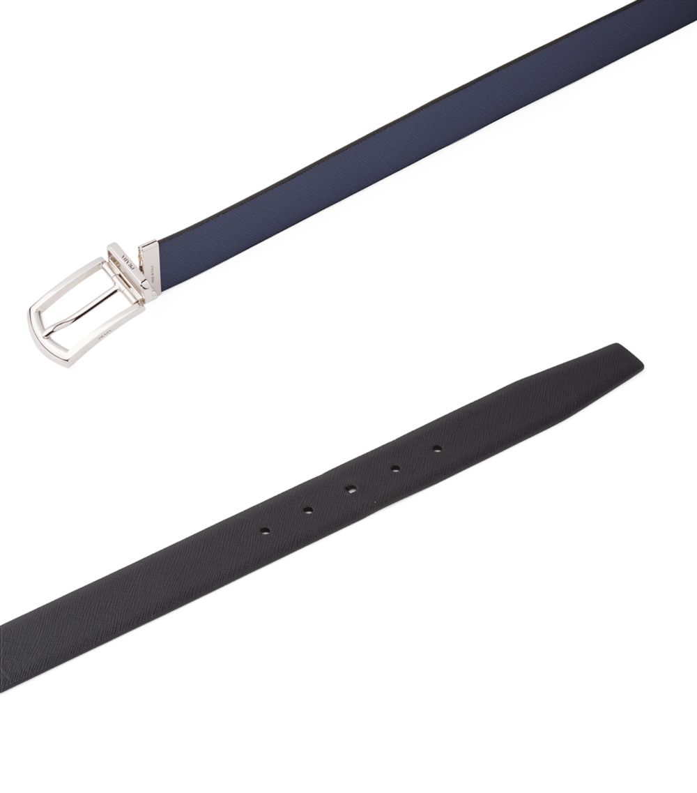 Prada Prada Saffiano Leather Reversible Belt