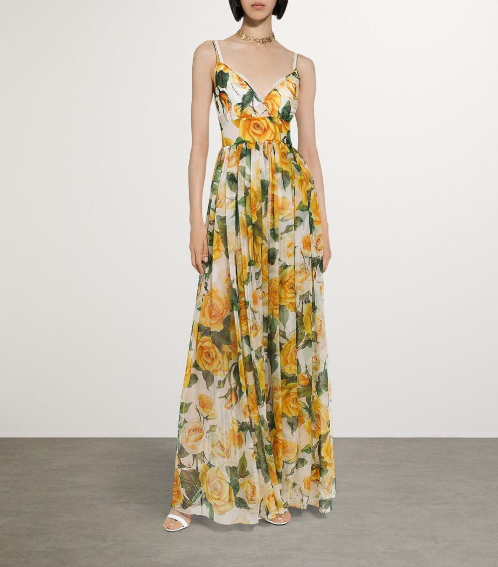 Dolce & Gabbana Dolce & Gabbana Silk-Blend Floral Maxi Dress