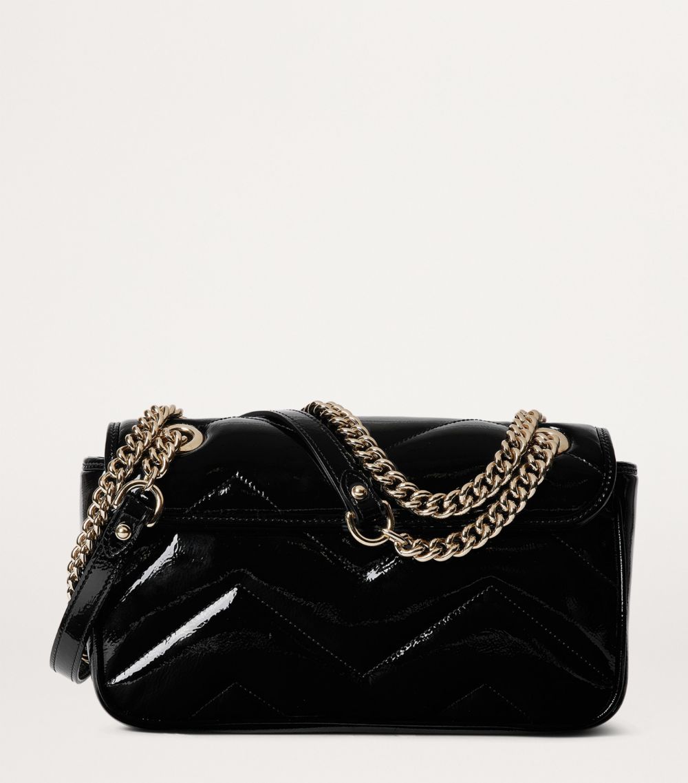 Gucci Gucci Small Patent Leather Gg Marmont Shoulder Bag