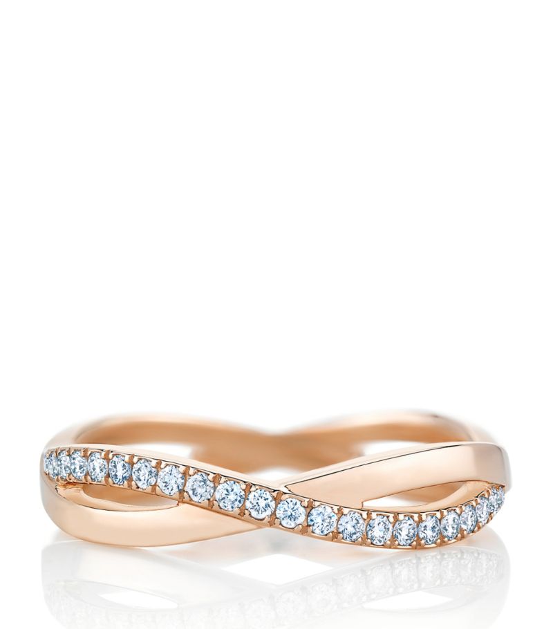 De Beers Jewellers De Beers Jewellers Rose Gold And Diamond Infinity Band