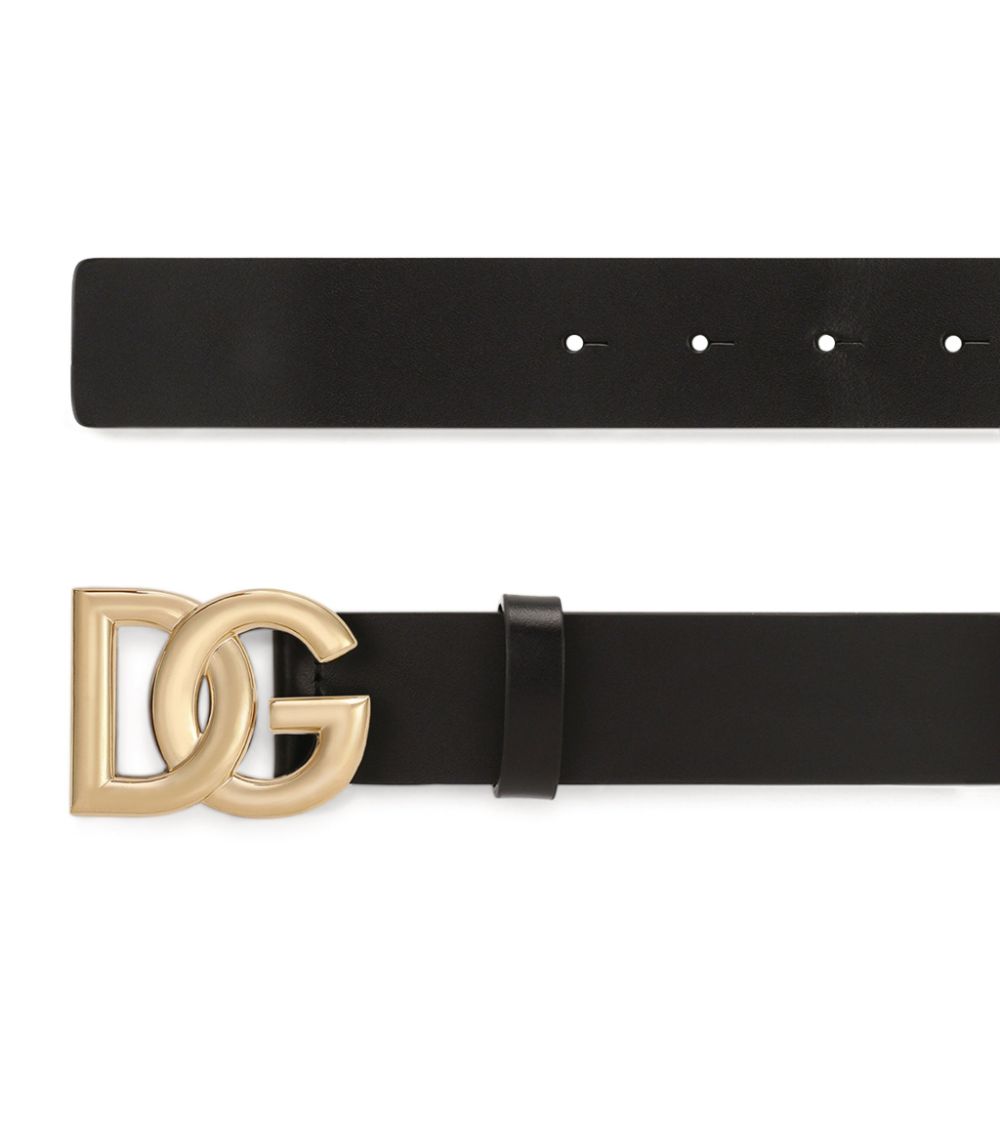 Dolce & Gabbana Dolce & Gabbana Leather Logo Belt