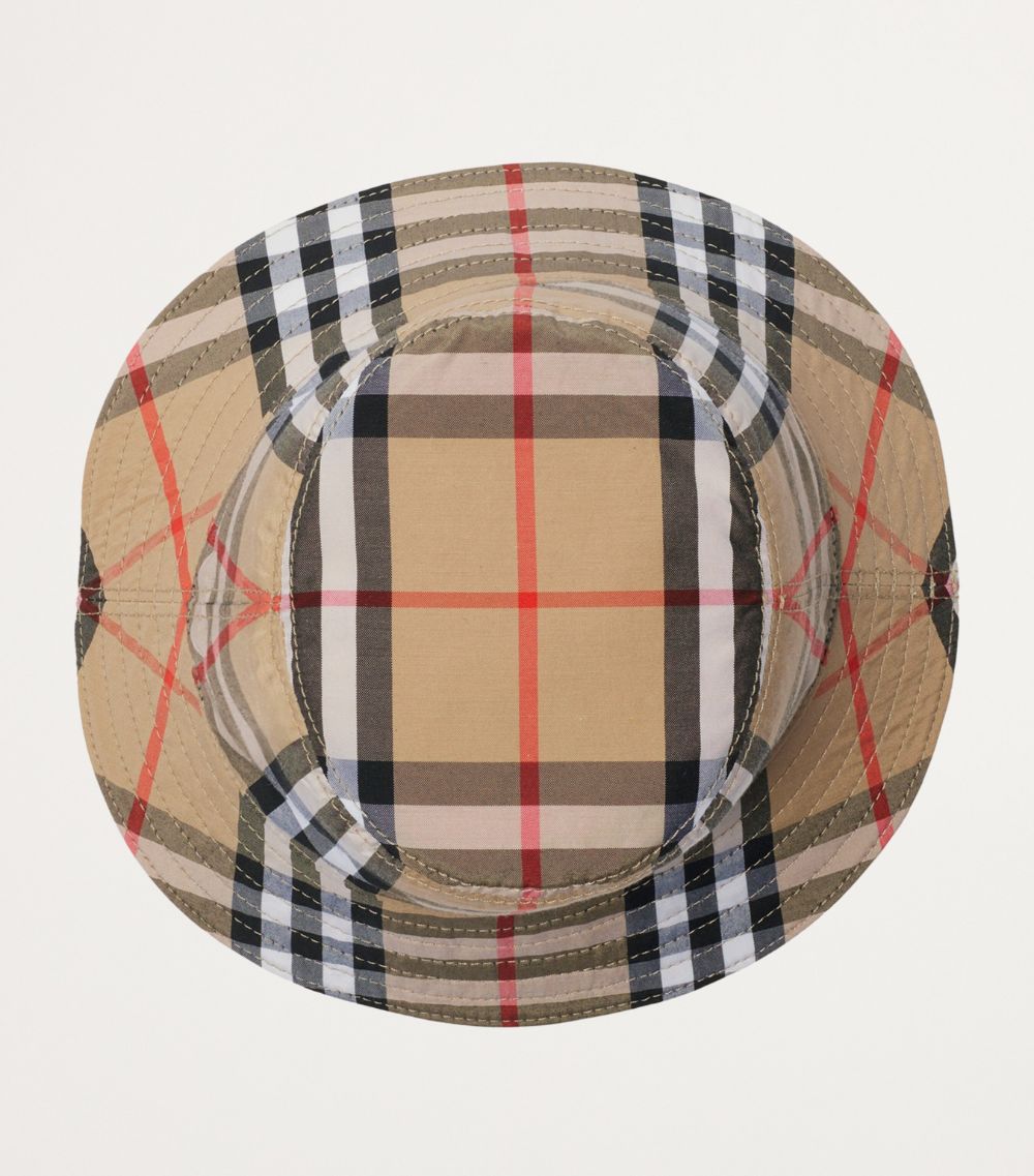 Burberry Burberry Kids Cotton Reversible Check Bucket Hat