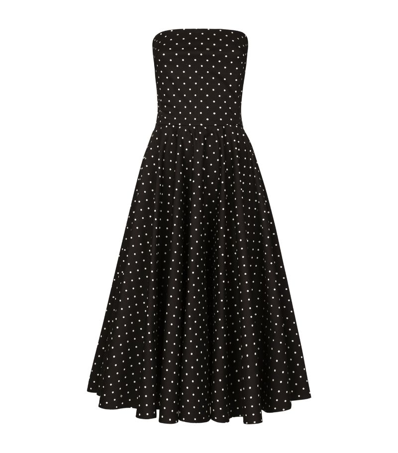 Dolce & Gabbana Dolce & Gabbana Strapless Polka-Dot Midi Dress