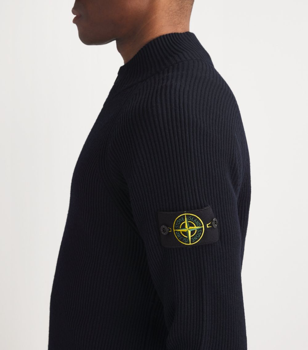 Stone Island Stone Island Virgin Wool Zip-Up Cardigan