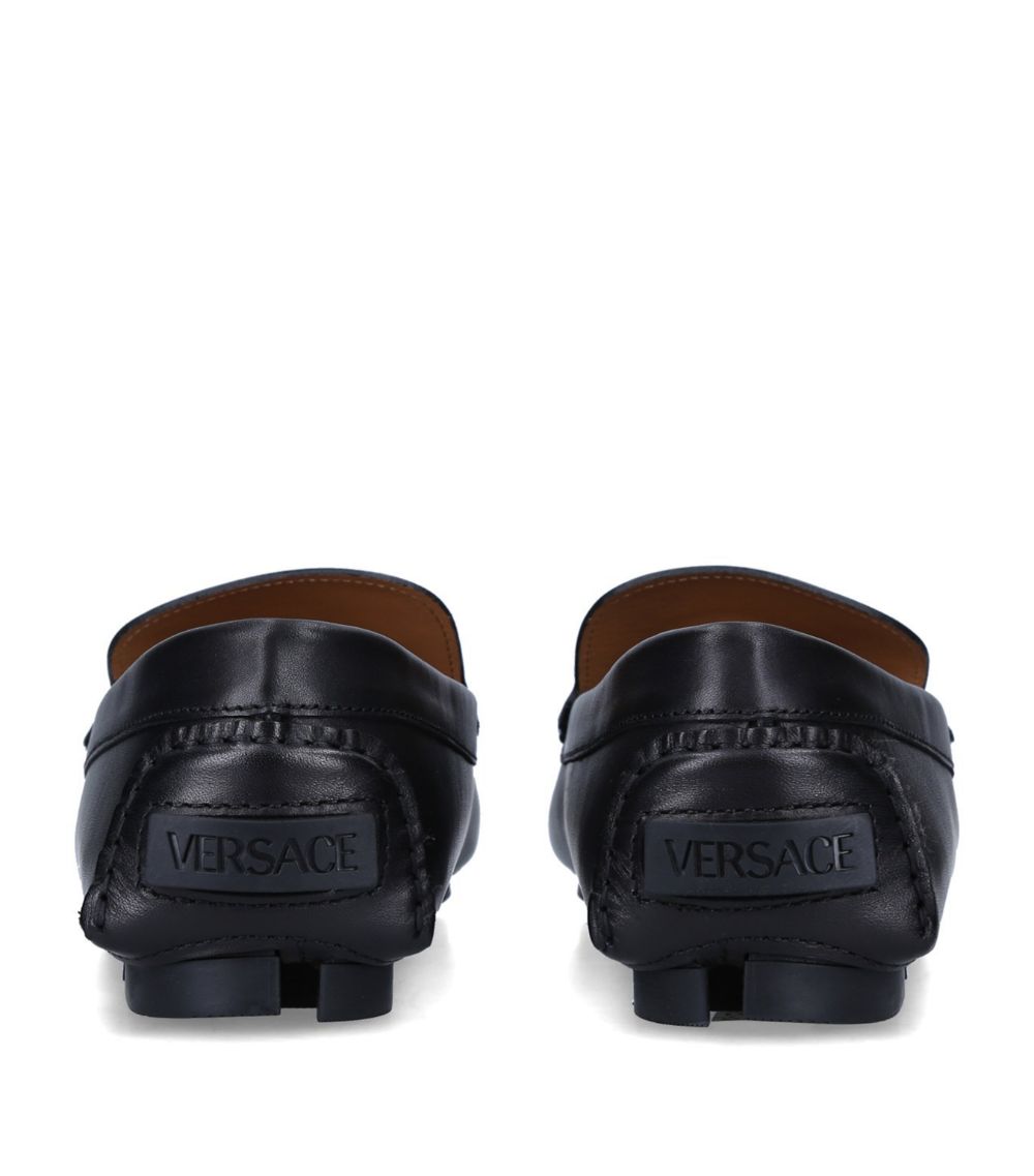 Versace Versace Leather Medusa Driving Shoes