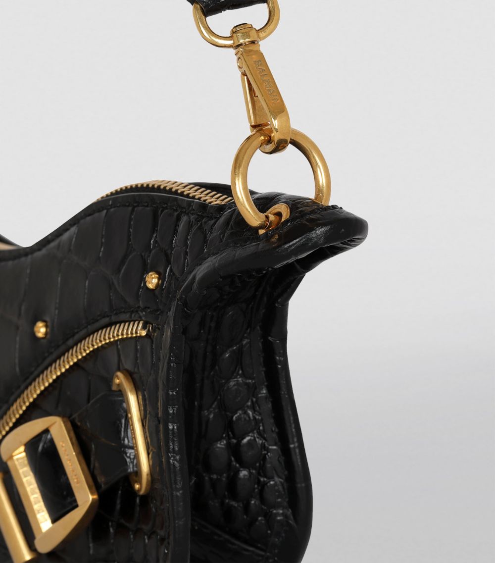 Balmain Balmain Mini Leather Blaze Shoulder Bag