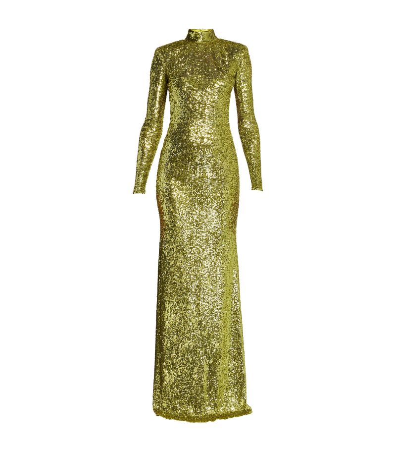  The New Arrivals Ilkyaz Ozel Sequinned Donyale Gown