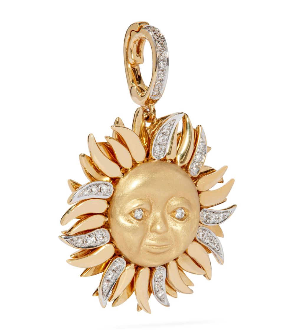 Annoushka Annoushka Yellow Gold And Diamond Mythology Sun Charm