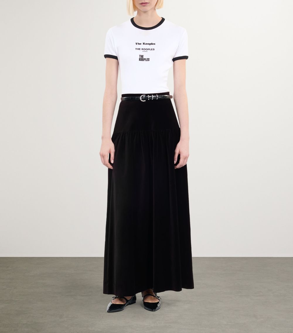 The Kooples The Kooples Velvet Maxi Skirt