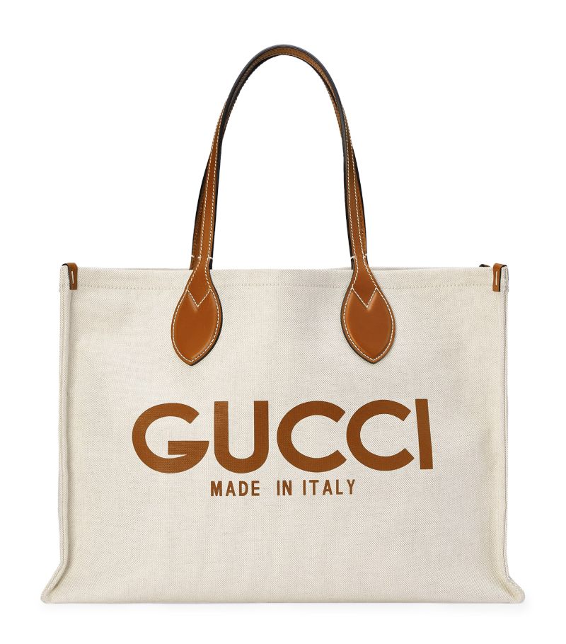 Gucci Gucci Logo Print Tote Bag