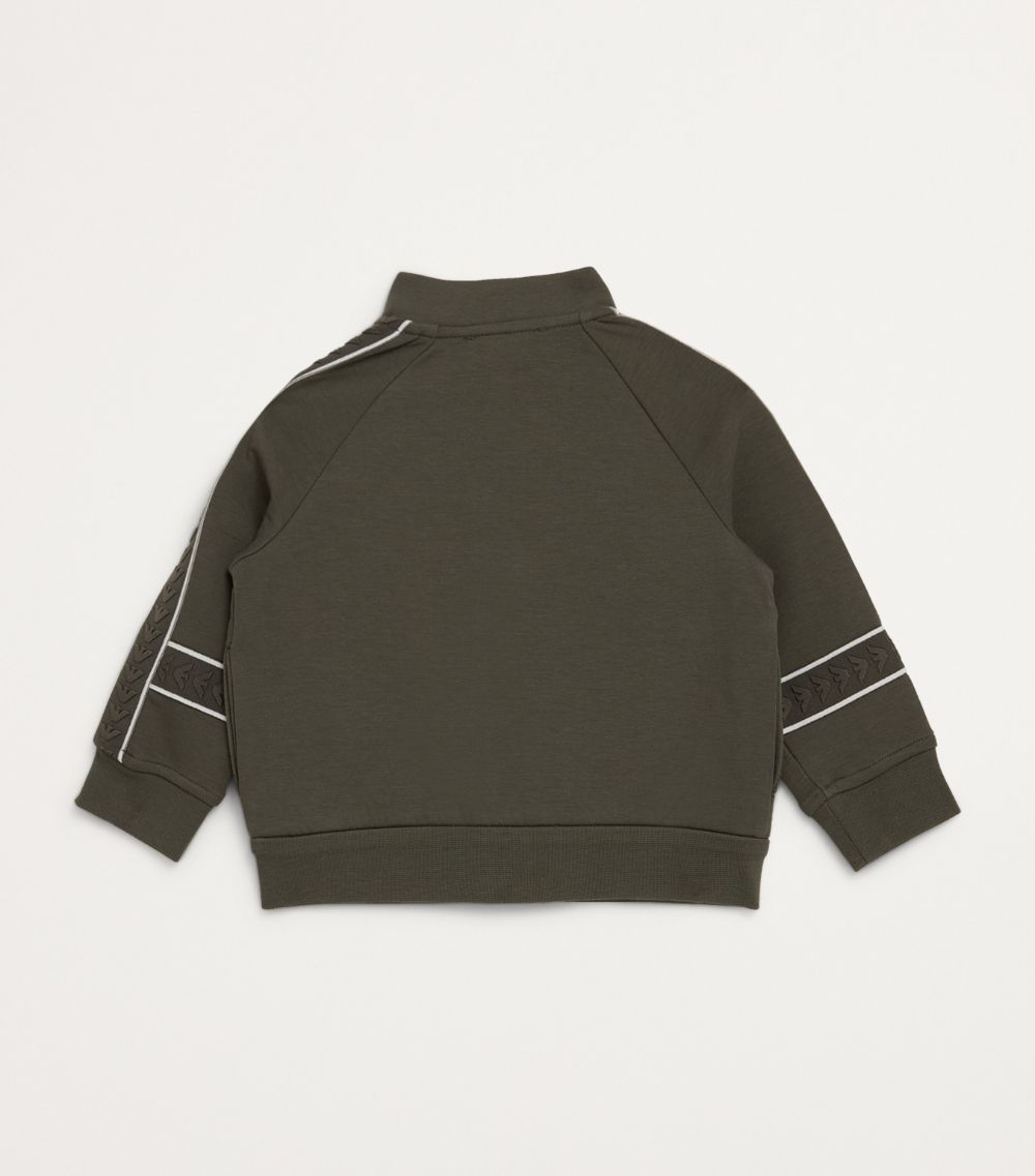 Emporio Armani Kids Emporio Armani Kids Logo-Trim Zipped Sweatshirt (6-36 Months)