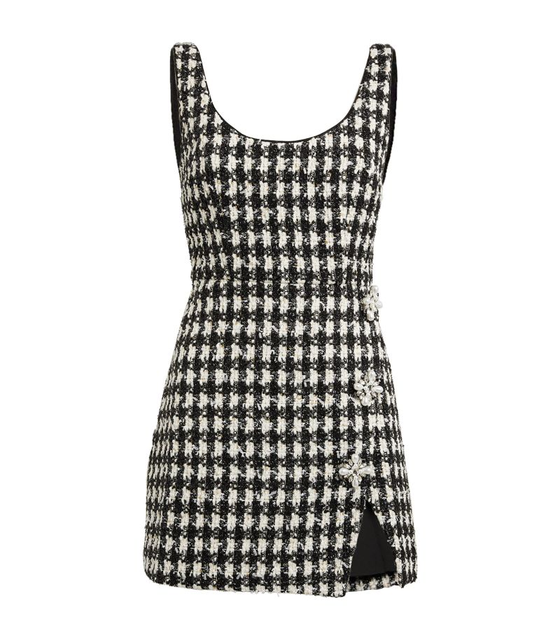 Self-Portrait Self-Portrait Bouclé Check Mini Dress