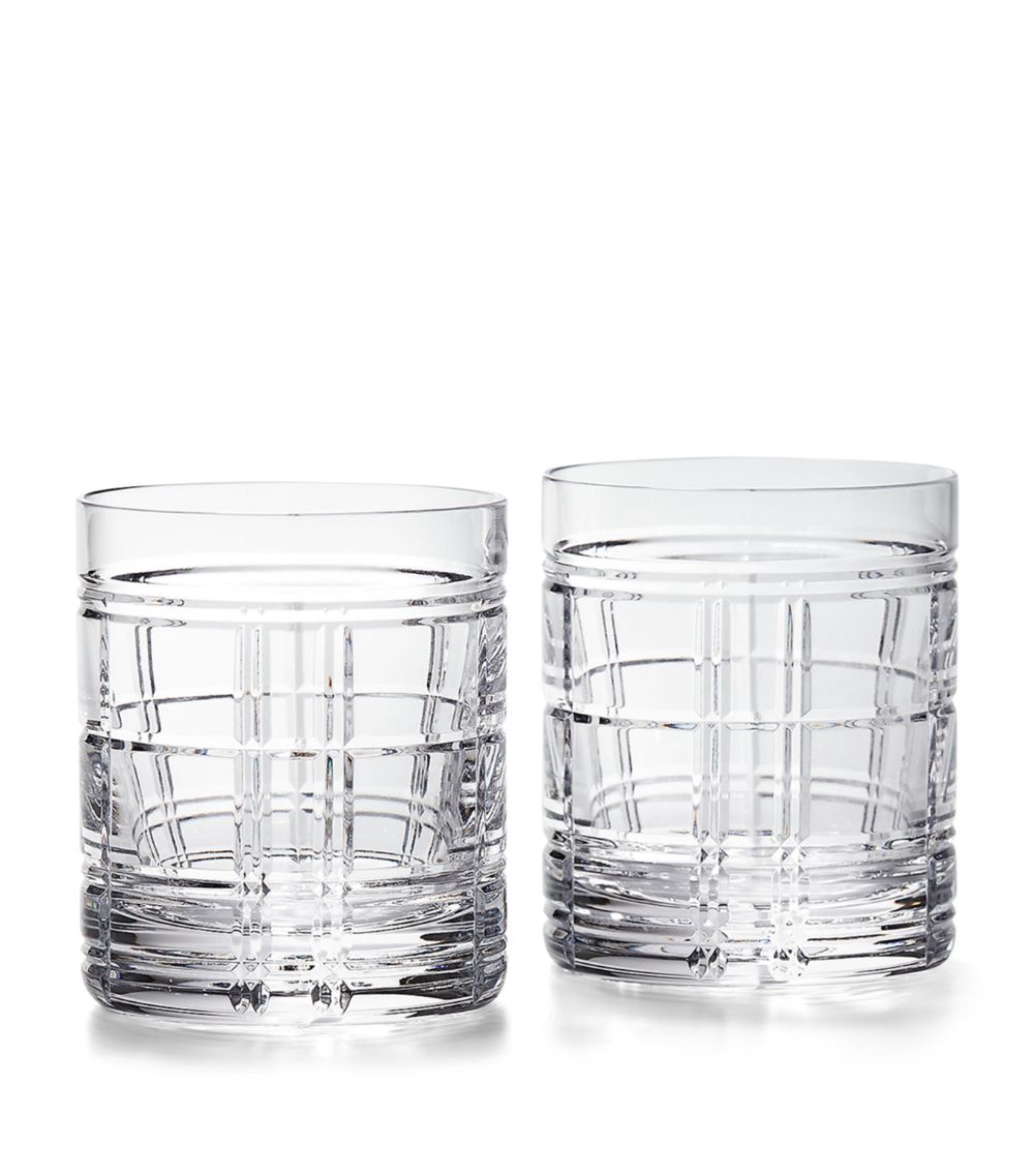 Ralph Lauren Home Ralph Lauren Home Set Of 2 Hudson Plaid Old Fashioned Glasses