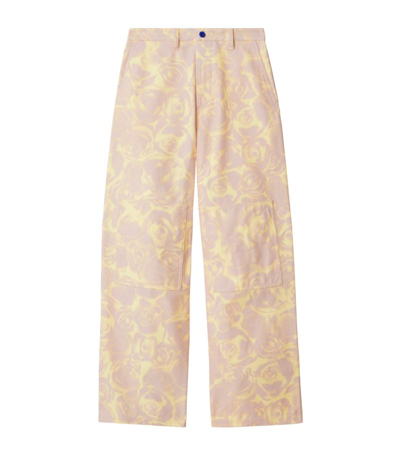 Burberry Burberry Cotton Rose Print Trousers