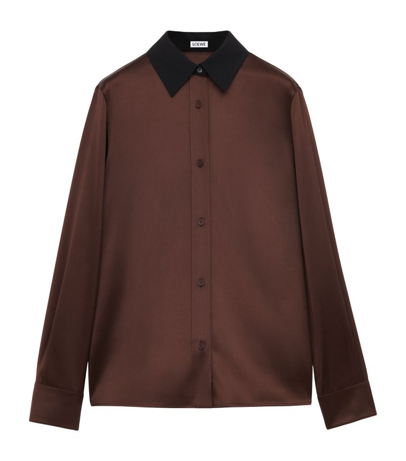 Loewe Loewe Silk-Blend Long-Sleeve Shirt