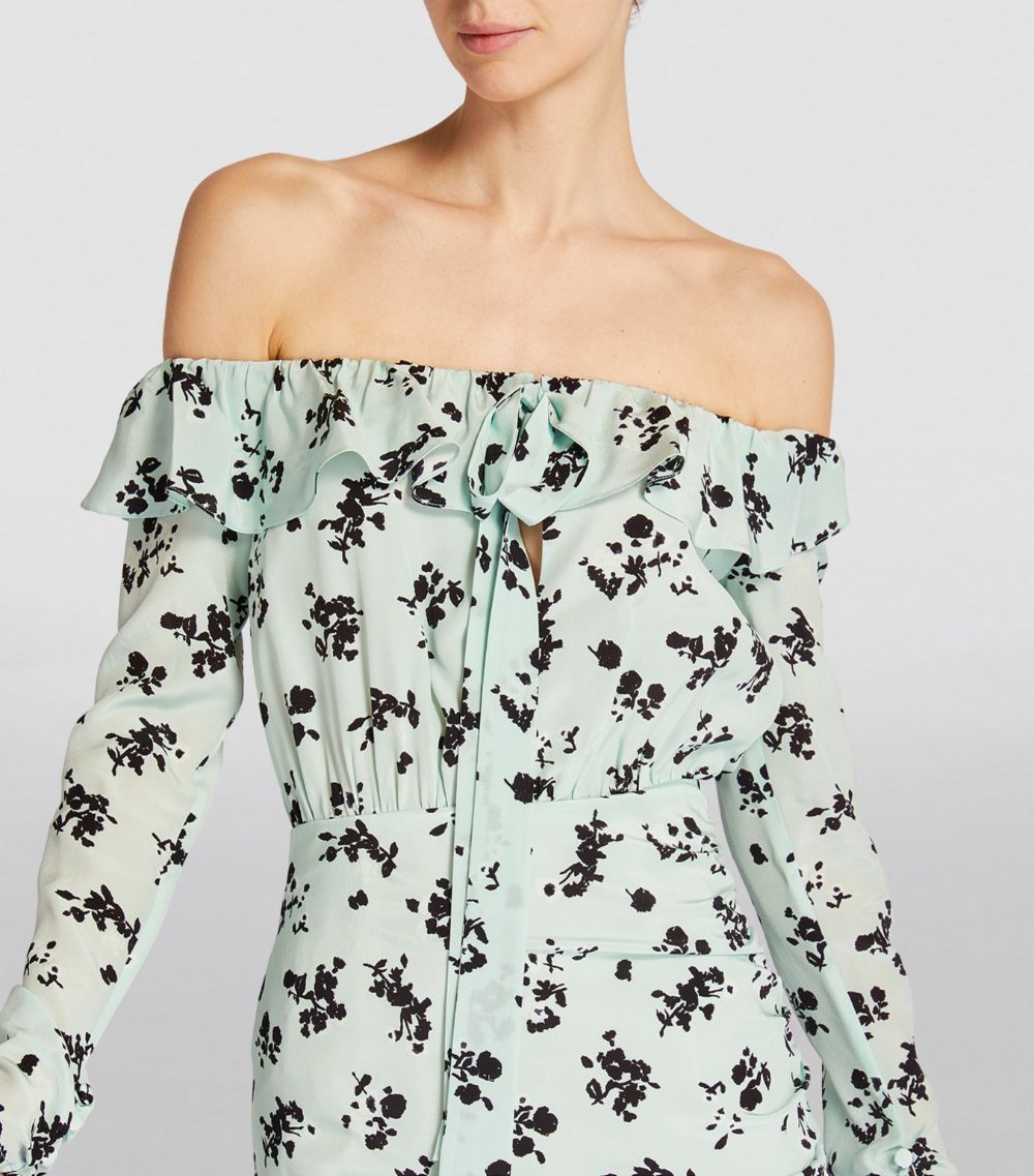 Alessandra Rich Alessandra Rich Off-The-Shoulder Mini Dress