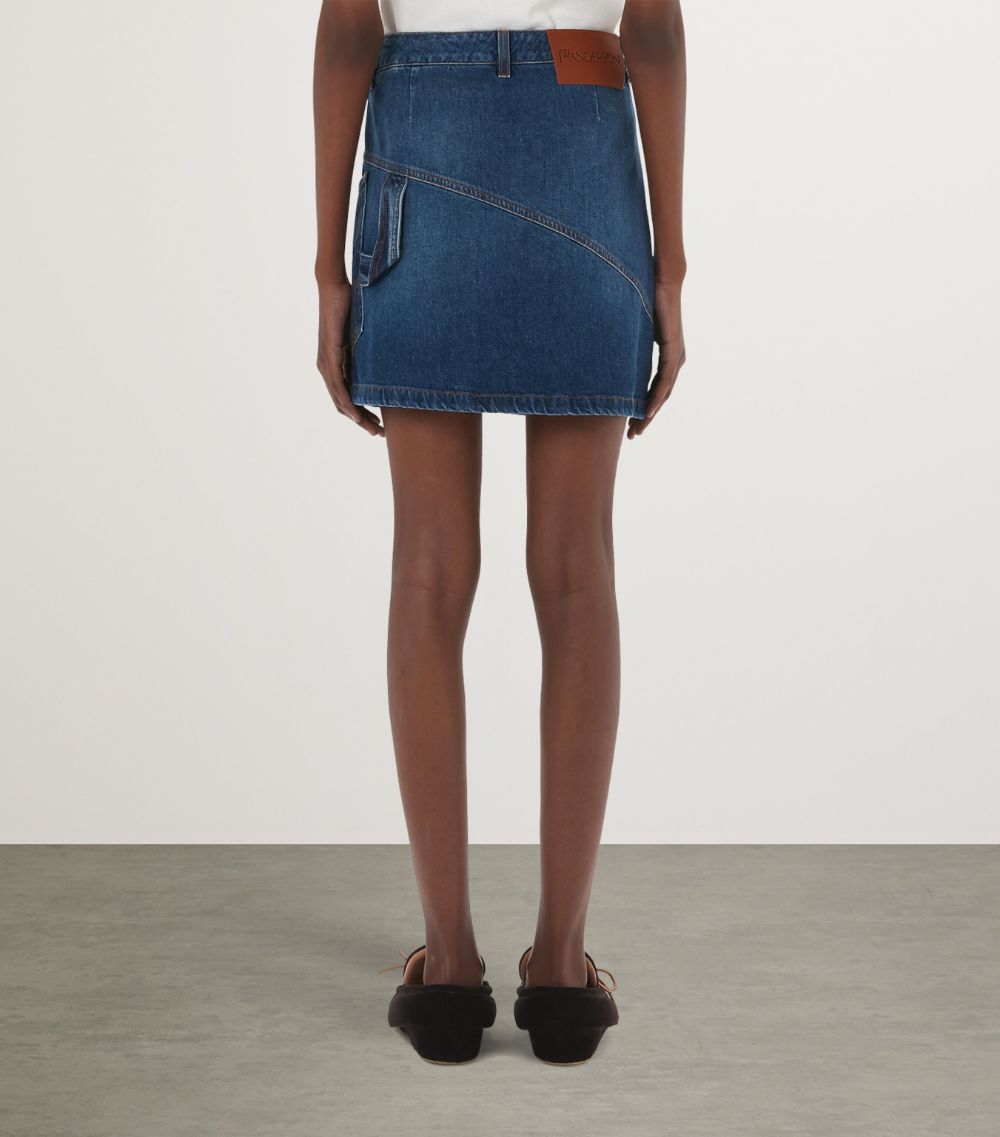 Jw Anderson Jw Anderson Denim Asymmetric Mini Skirt