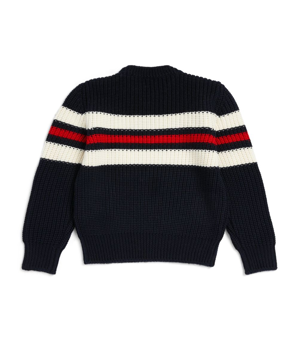 Moncler Enfant Moncler Enfant Wool Tricolour Sweater (4-6 Years)