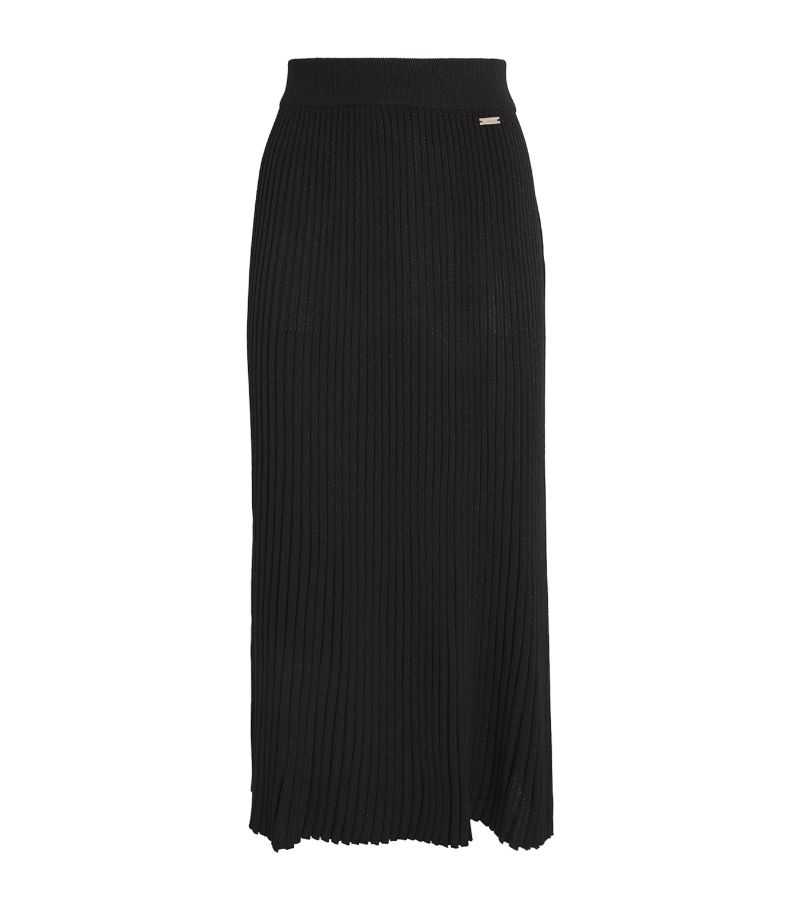 Kiton Kiton Wool-Blend Pleated Midi Skirt