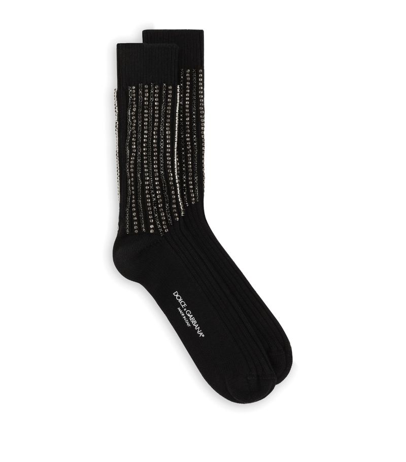 Dolce & Gabbana Dolce & Gabbana Diamanté-Embellished Ankle Socks