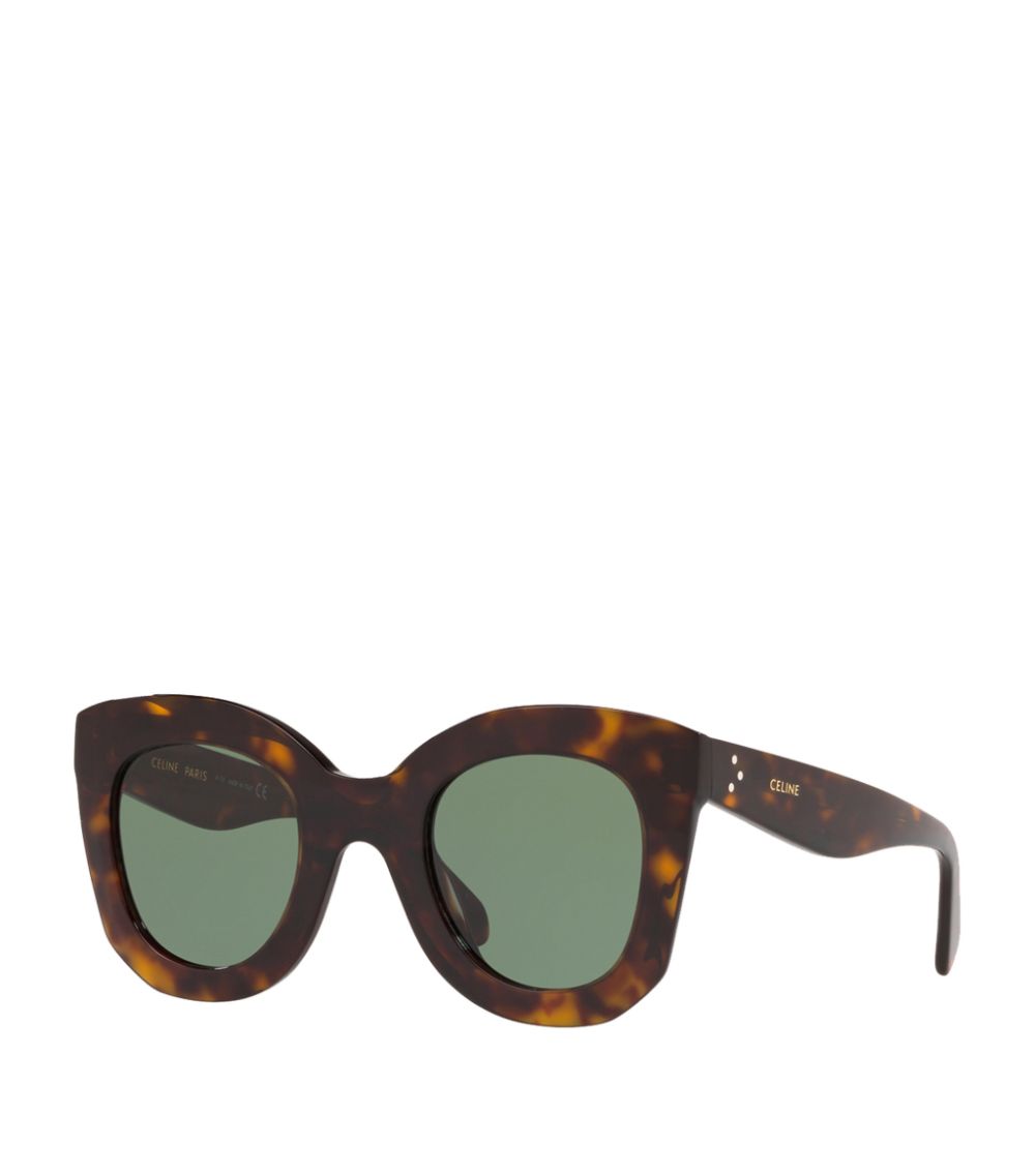 Celine Celine Tortoiseshell Rectangular Sunglasses