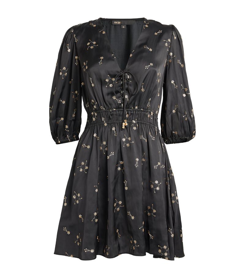  Maje Embroidered Mini Dress