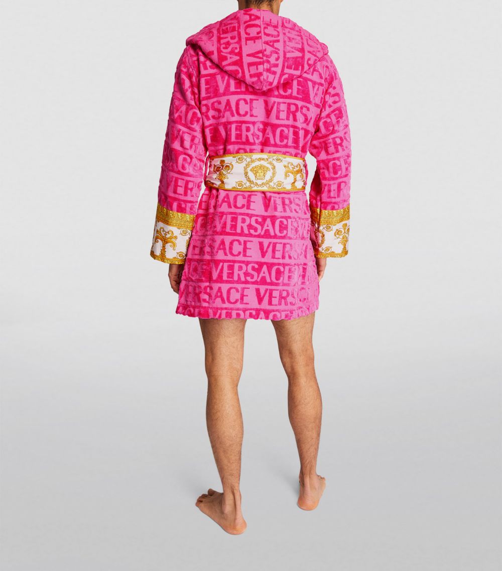 Versace Versace Logo Baroque Hooded Robe (Extra Large)