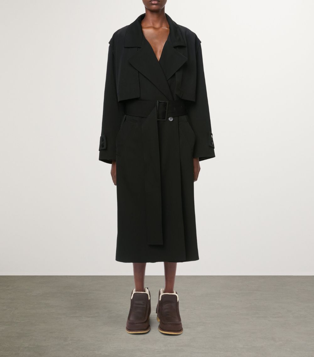 Jw Anderson Jw Anderson Virgin Wool Belted Trench Coat