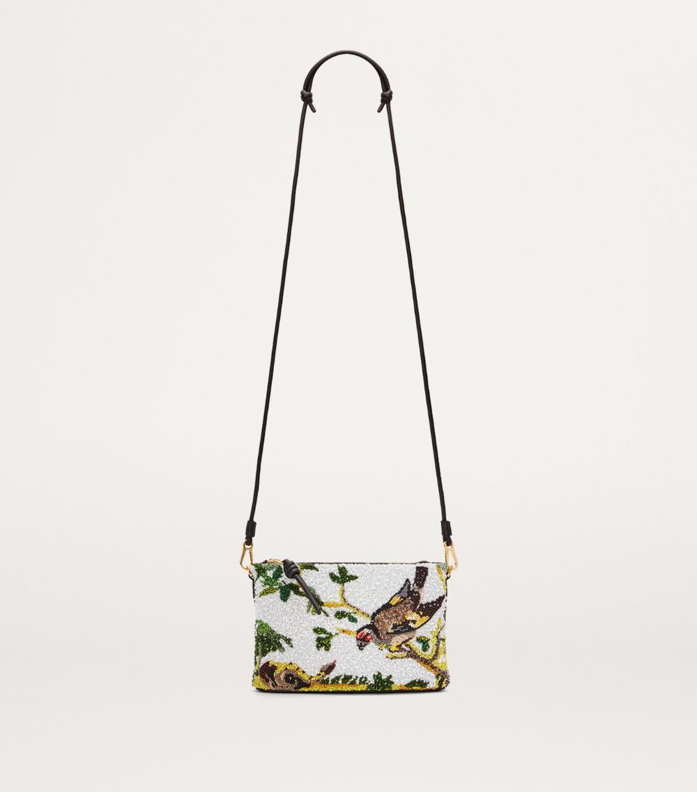 Loewe Loewe Small Beaded Goldfinch Tapestry Pouch