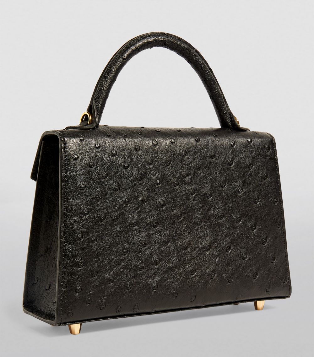 Ethan K Ethan K Ostrich Mini Alla Top-Handle Bag