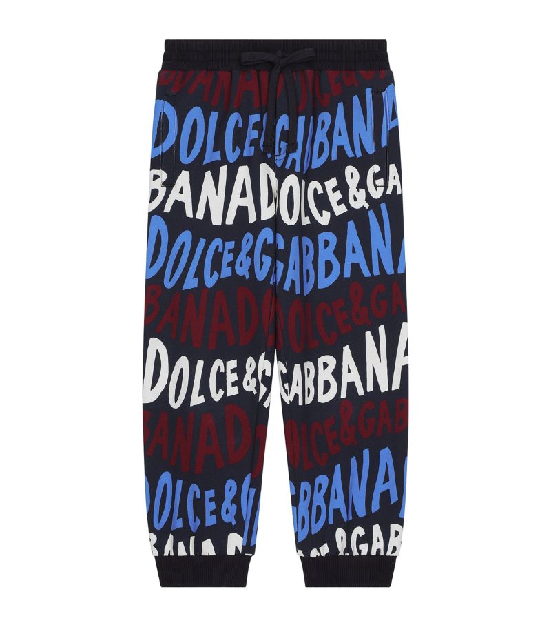 Dolce & Gabbana Dolce & Gabbana Kids Cotton Logo Print Sweatpants (8-12 Years)