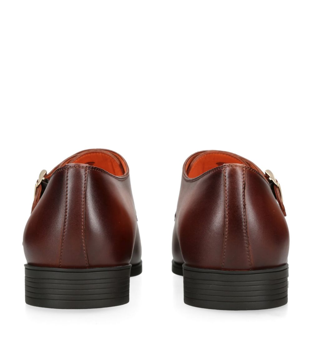 Santoni Santoni Leather New Simon Double Monk Shoes