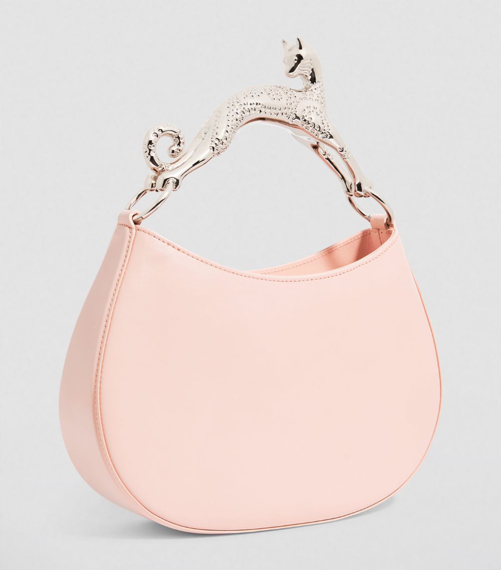 Lanvin Lanvin Calfskin Hobo Cat Top-Handle Bag