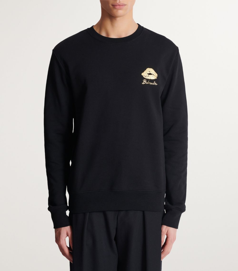 Balmain Balmain Cotton Kiss-Logo Sweatshirt