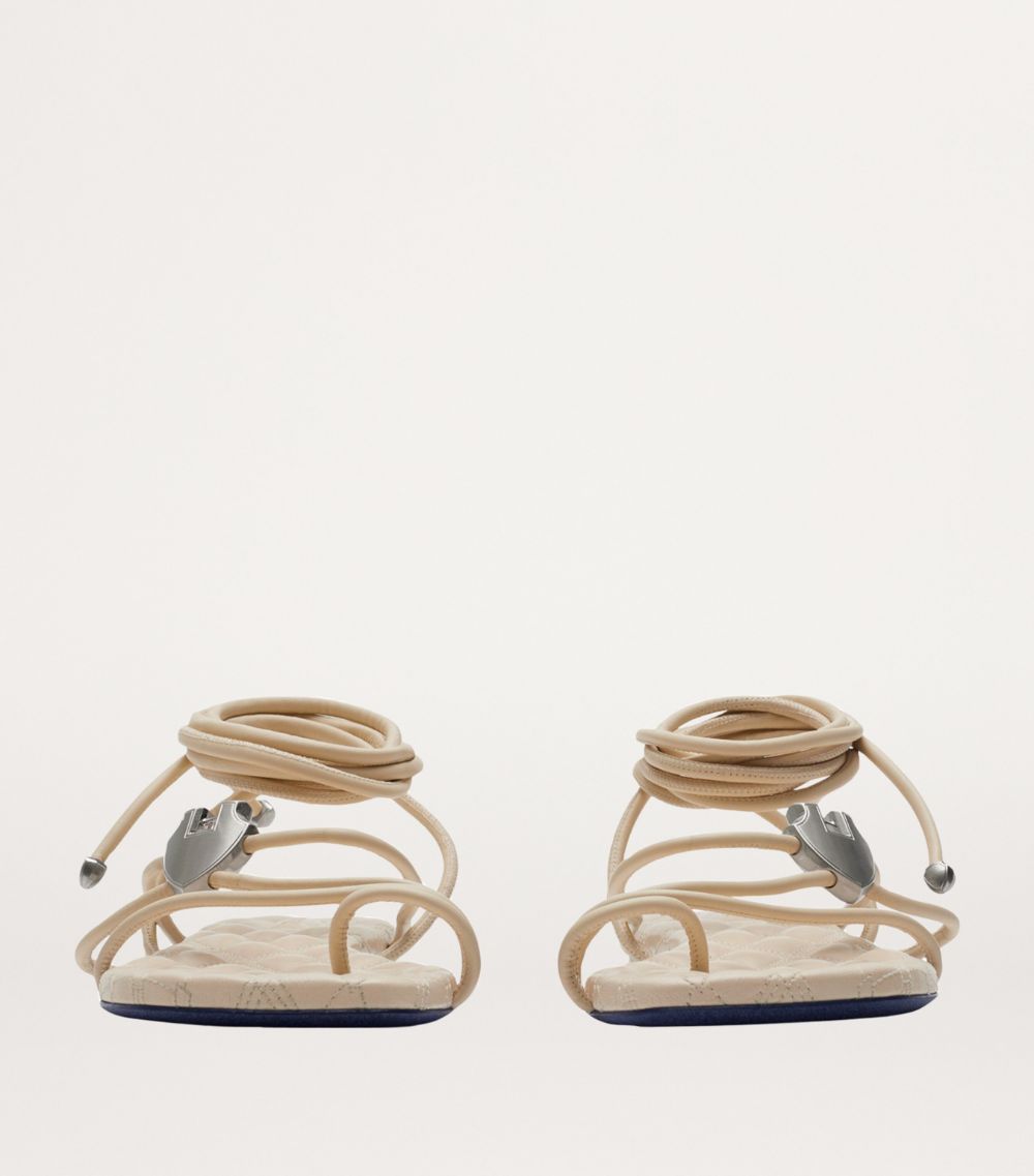 Burberry Burberry Leather Ivy Shield Sandals