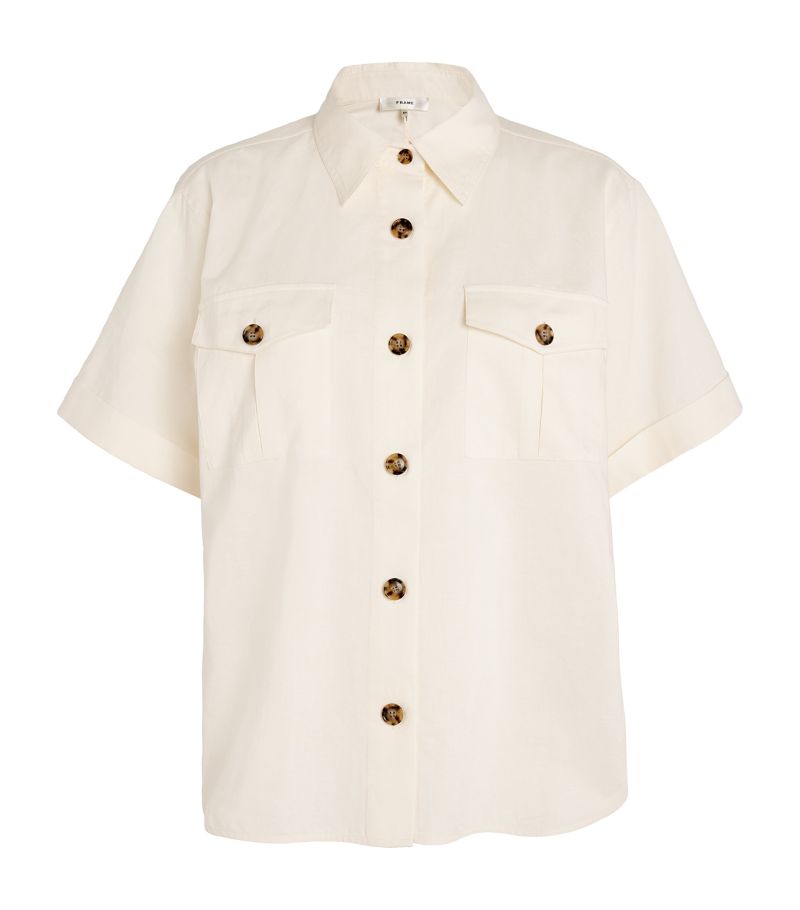 Frame Frame Cotton-Blend Short-Sleeve Shirt