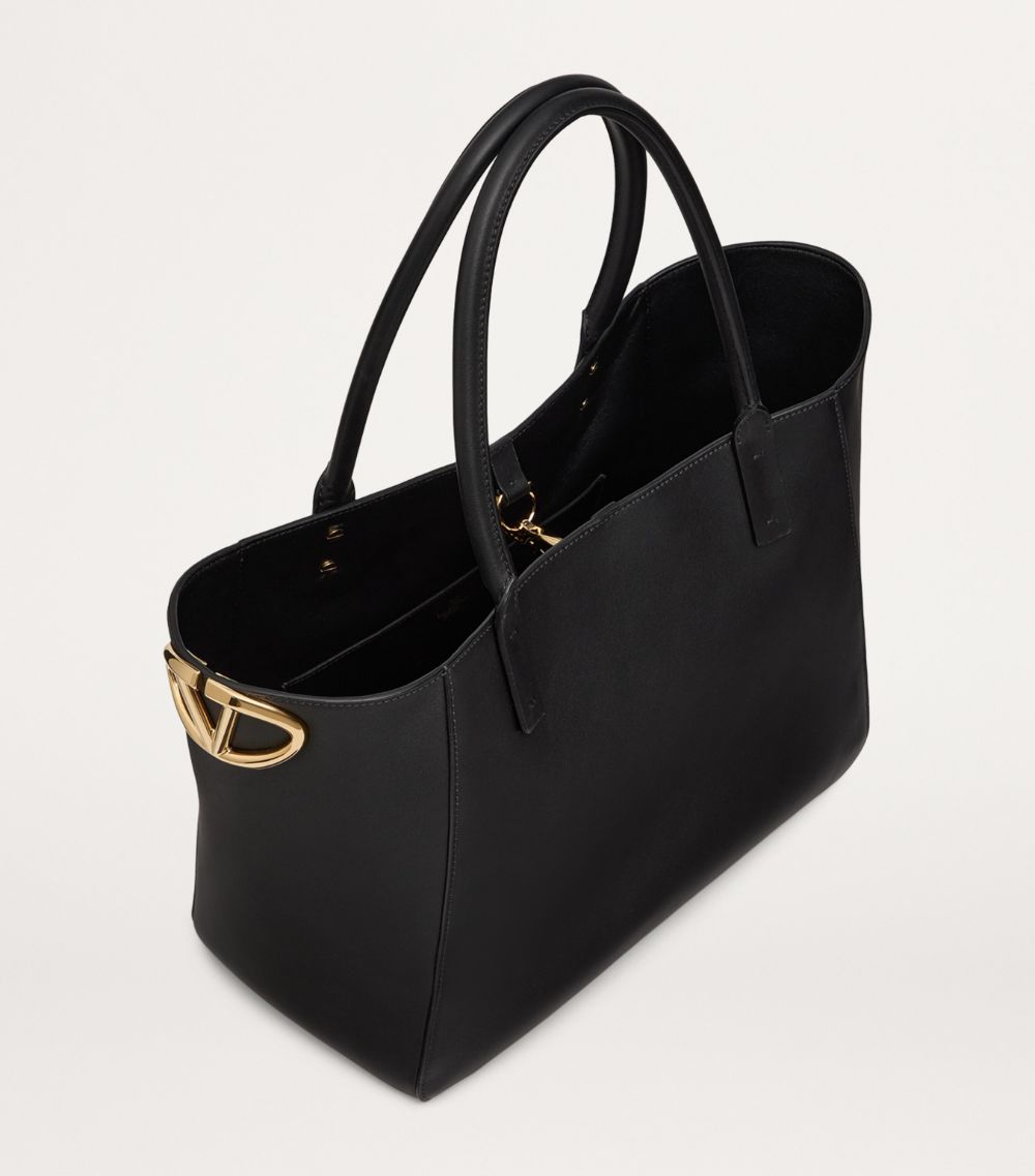 VALENTINO GARAVANI Valentino Garavani Small Calf Leather Vlogo Tote Bag