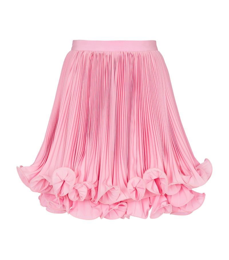 Balmain Balmain Pleated Ruffled Mini Skirt