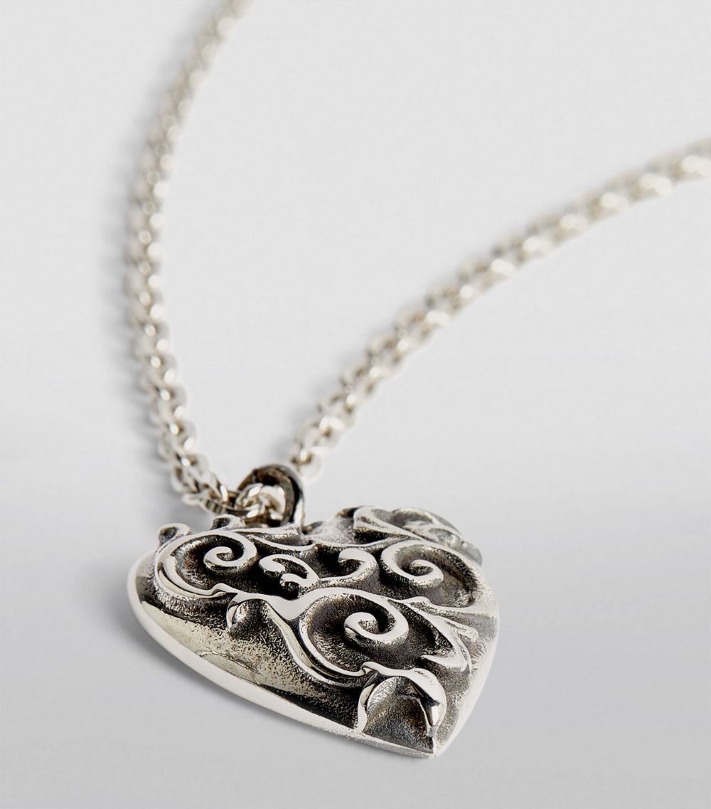 Emanuele Bicocchi Emanuele Bicocchi Sterling Silver Ornamented Heart Necklace