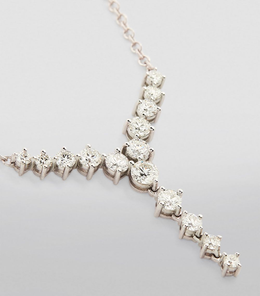 Melissa Kaye Melissa Kaye White Gold And Diamond Aria Cascade Necklace