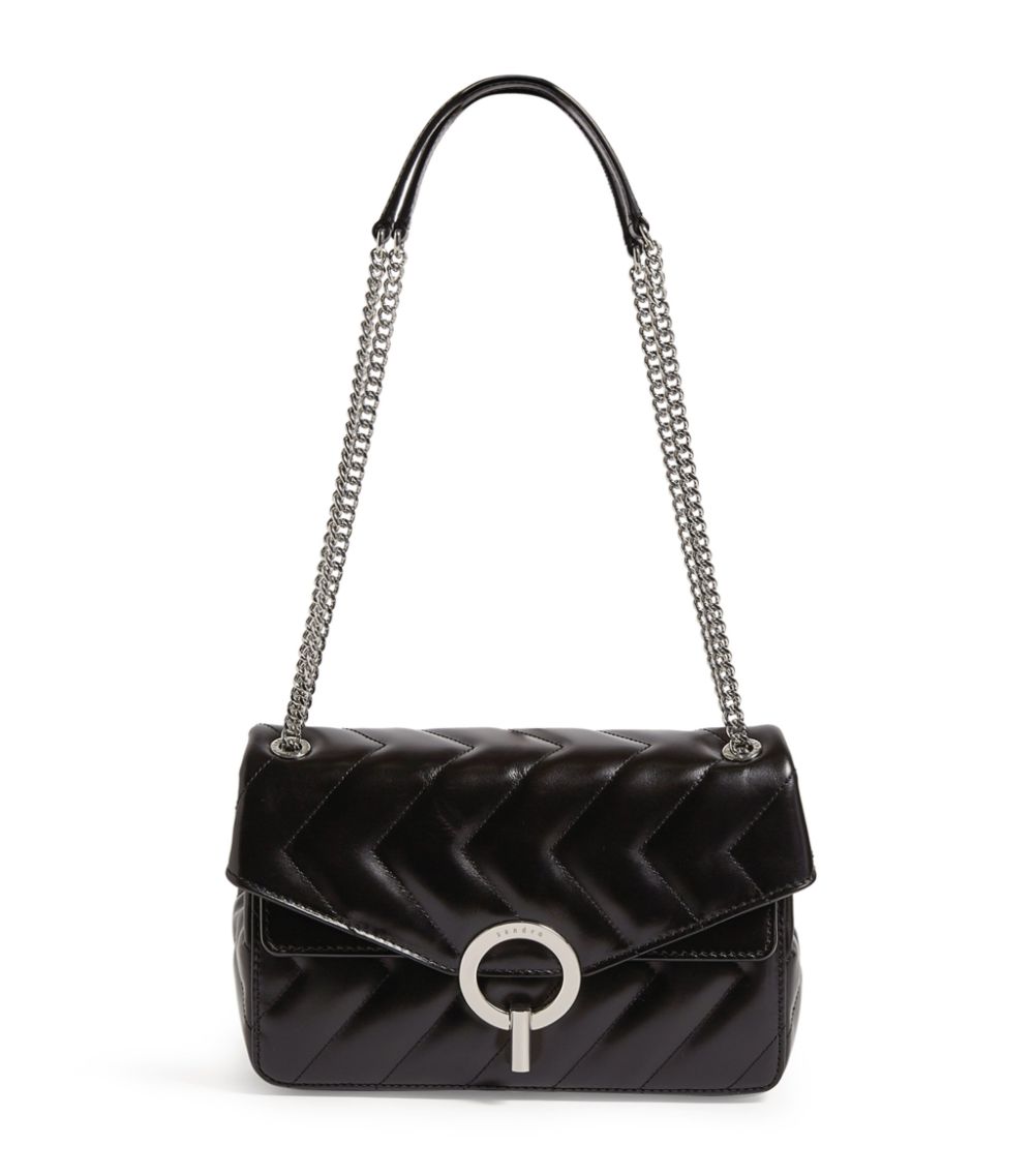  Sandro Quilted Leather Yza Shoulder Bag