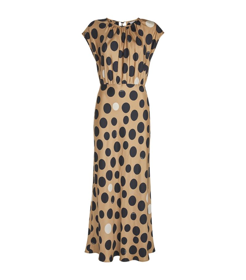 Max Mara Max Mara Silk Polka-Dot Maxi Dress